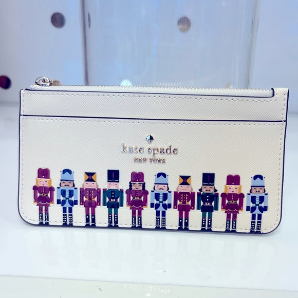♠️New kate spade Oh What Fun Nutcracker Large Slim Cardholder - Picture 2 of 6